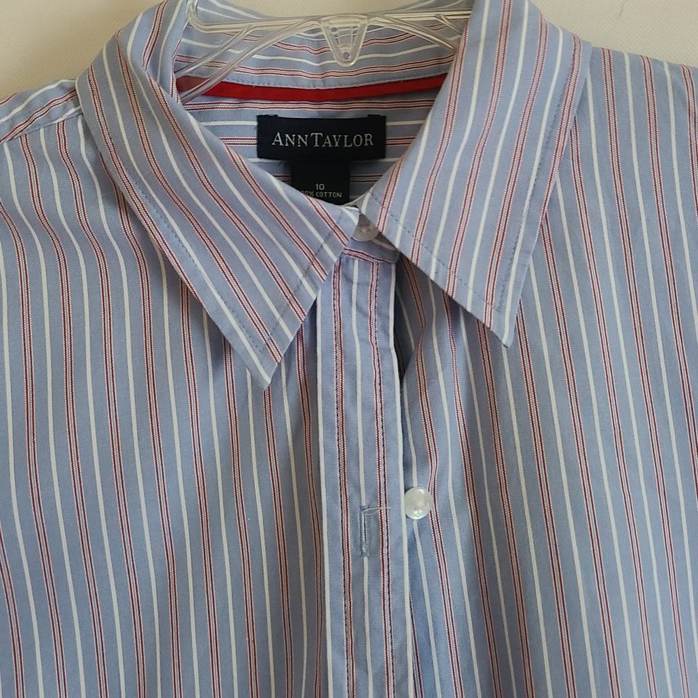 Ann Taylor Top Women blouse size 10 and Loft vest size M - Picture 4 of 9
